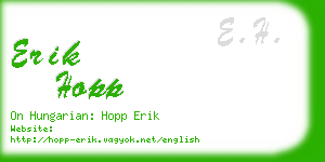 erik hopp business card